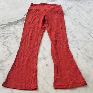 Lululemon Orange Flared Yoga Pants